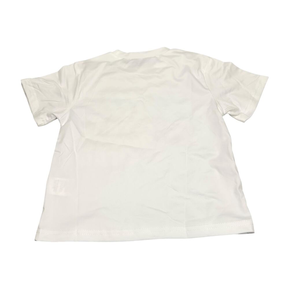 Little Sister Biggest Fan Shirt Kids Size 3-4Y White Baseball Theme - Picture 5 of 7